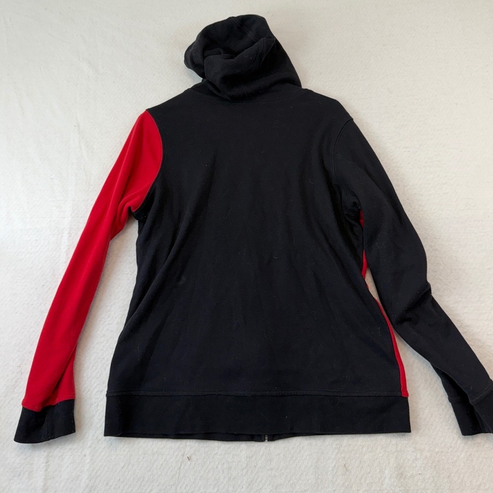 DC Comics Joker Harley Quinn Reversible Hoodie Purple Pinstripe Red Black Size L - Picture 5 of 5